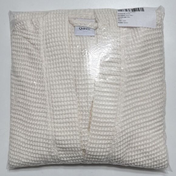Quince Small Organic Turkish Waffle Robe Ivory Cream Women’s S New In Package - Picture 7 of 7